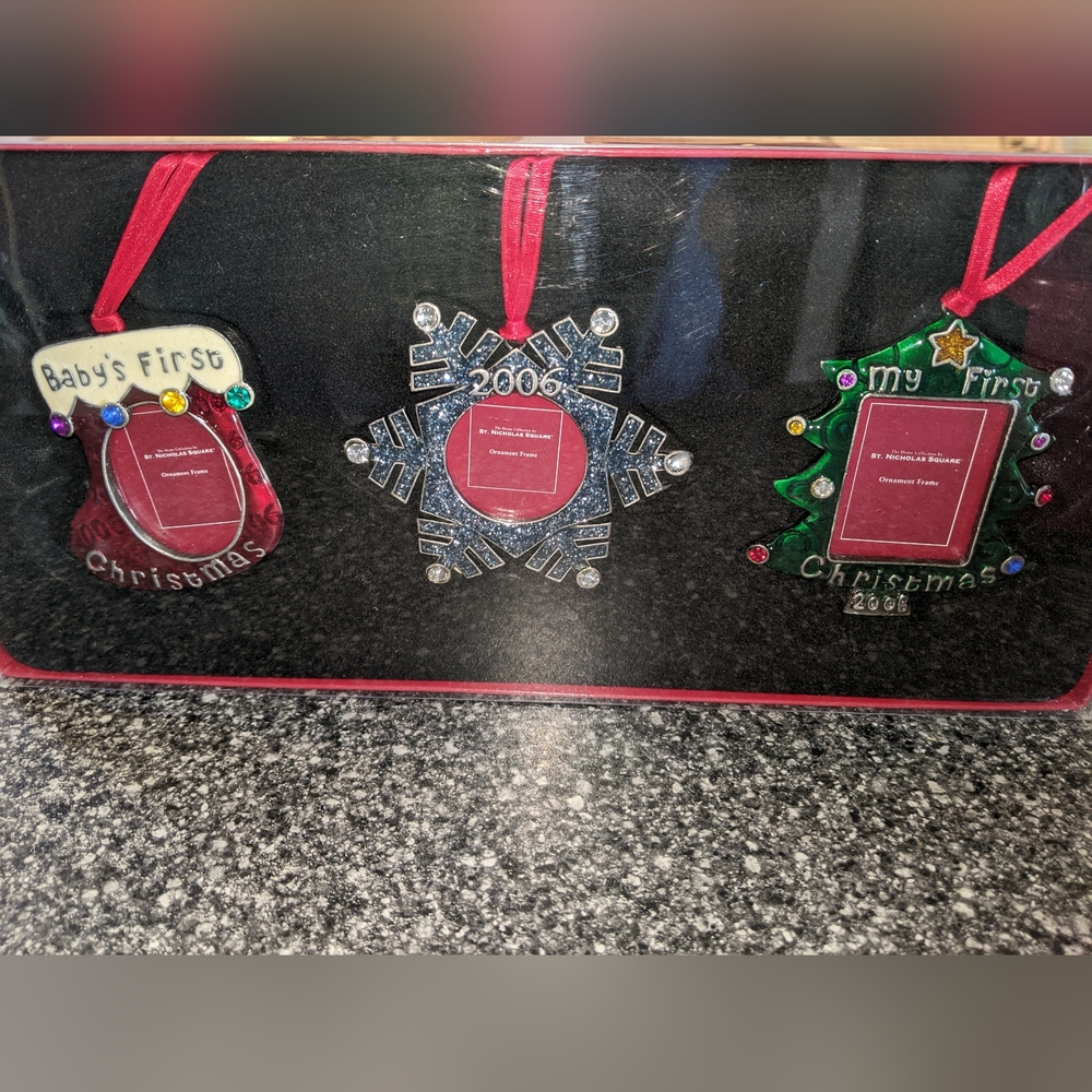 2006 Baby's First Christmas photo ornaments